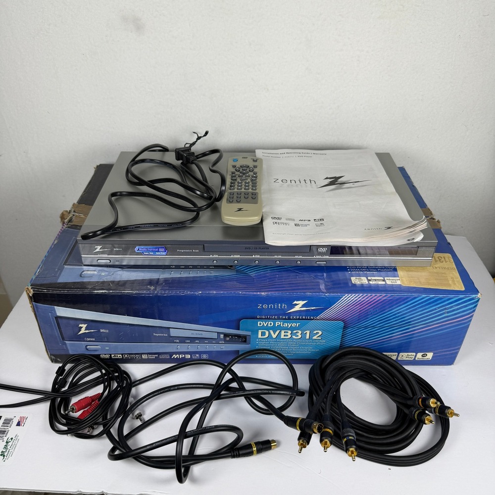 Zenith DVB312 Progressive Scan DVD CD Player Multi Format MP3 JPEG with Remote